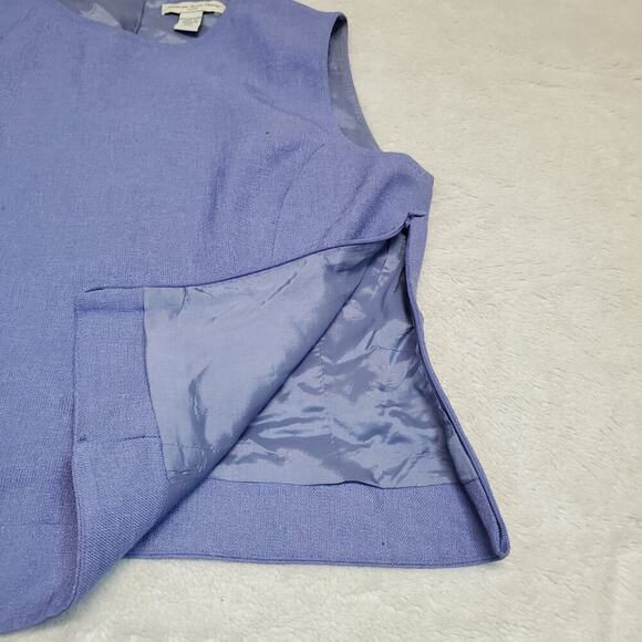 VTG Amanda Smith Petite Purple Work Suit‎ Blazer Jacket Peplum Blouse Skirt 10P - Picture 10 of 16